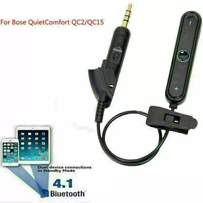 Receiver Adapter For QuietComfort QC15 Bose>Headphone Bluetooth4.1 Cable Replace • $19.19
